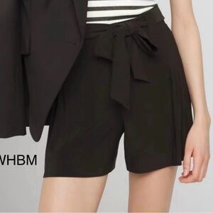 NWT - WHBM - Black Pleated Matte Jersey Shorts